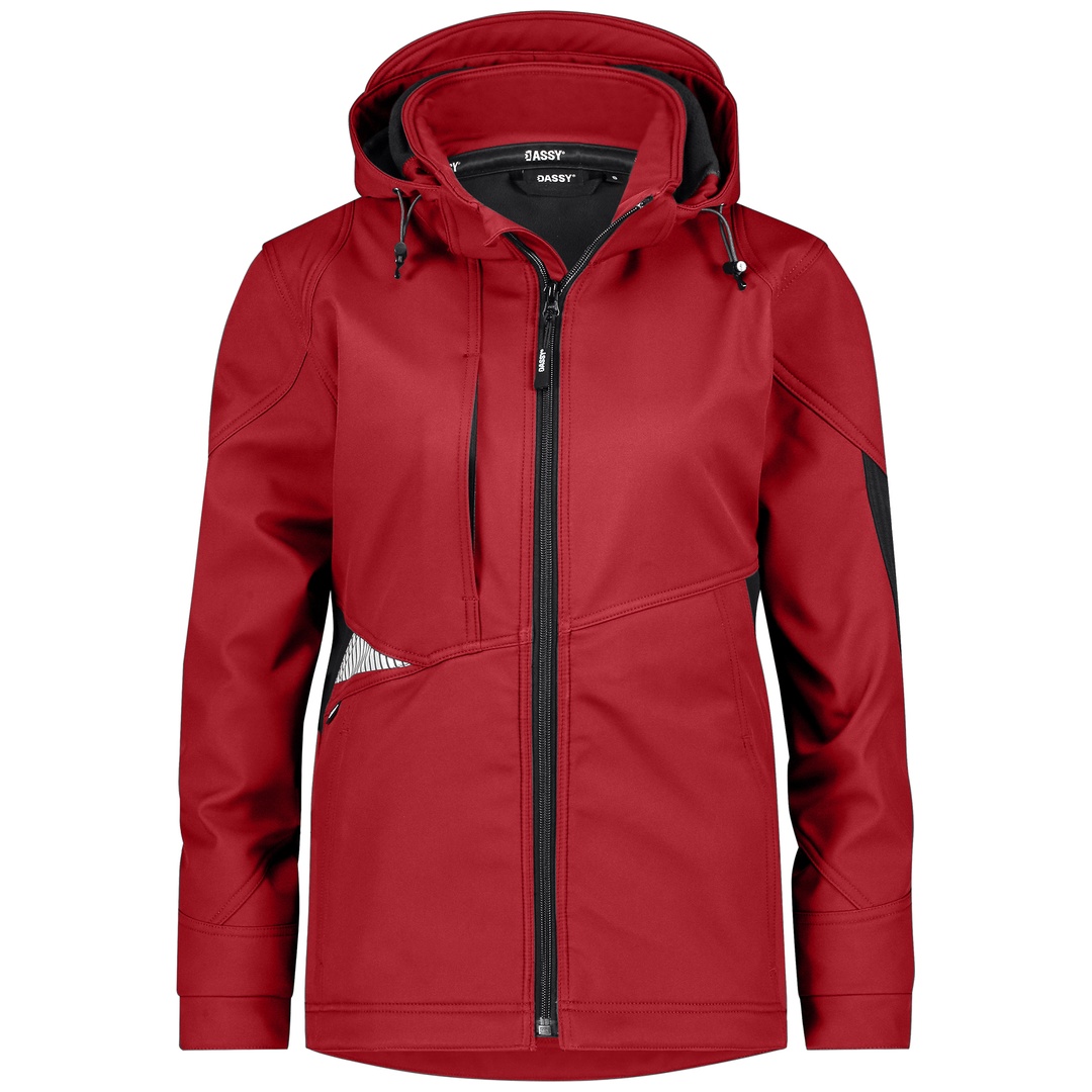 Dassy Softshelljacke Damen Gravity Next 300581 PESRE21 Gr. XS rot/schwarz