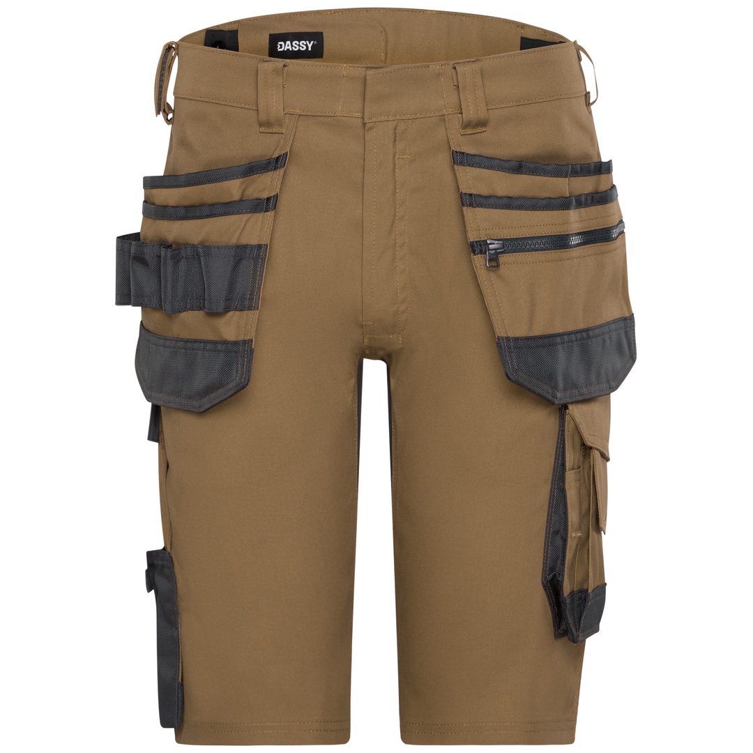 Dassy Stretch-Arbeitsshorts Trix Next 250114 PESCORE41 Gr. 66 lehmbraun/anthrazit