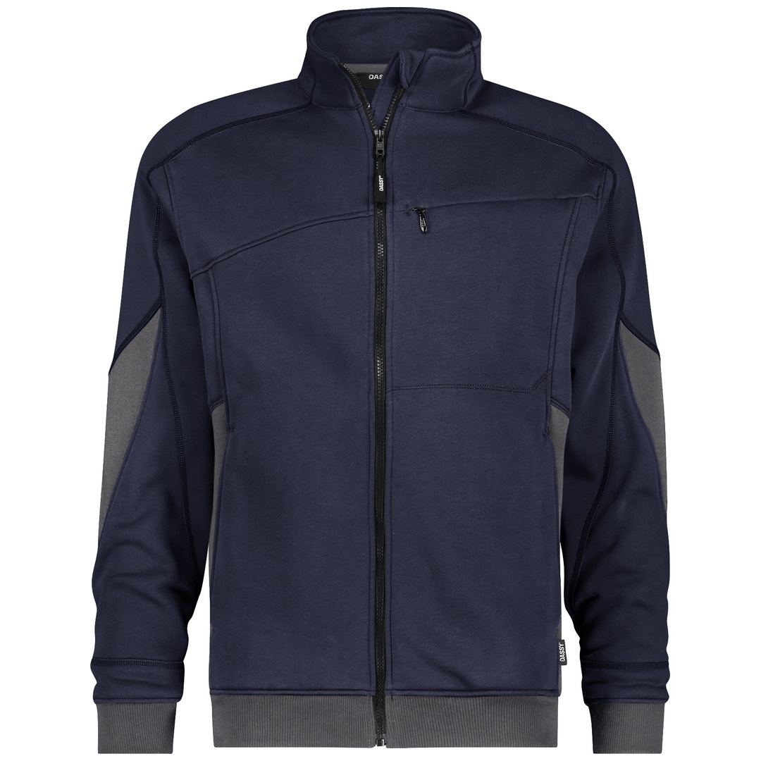 Dassy Sweatshirtjacke VELOX Next 300570 COPESRE80 Gr. S nachtblau/anthrazit