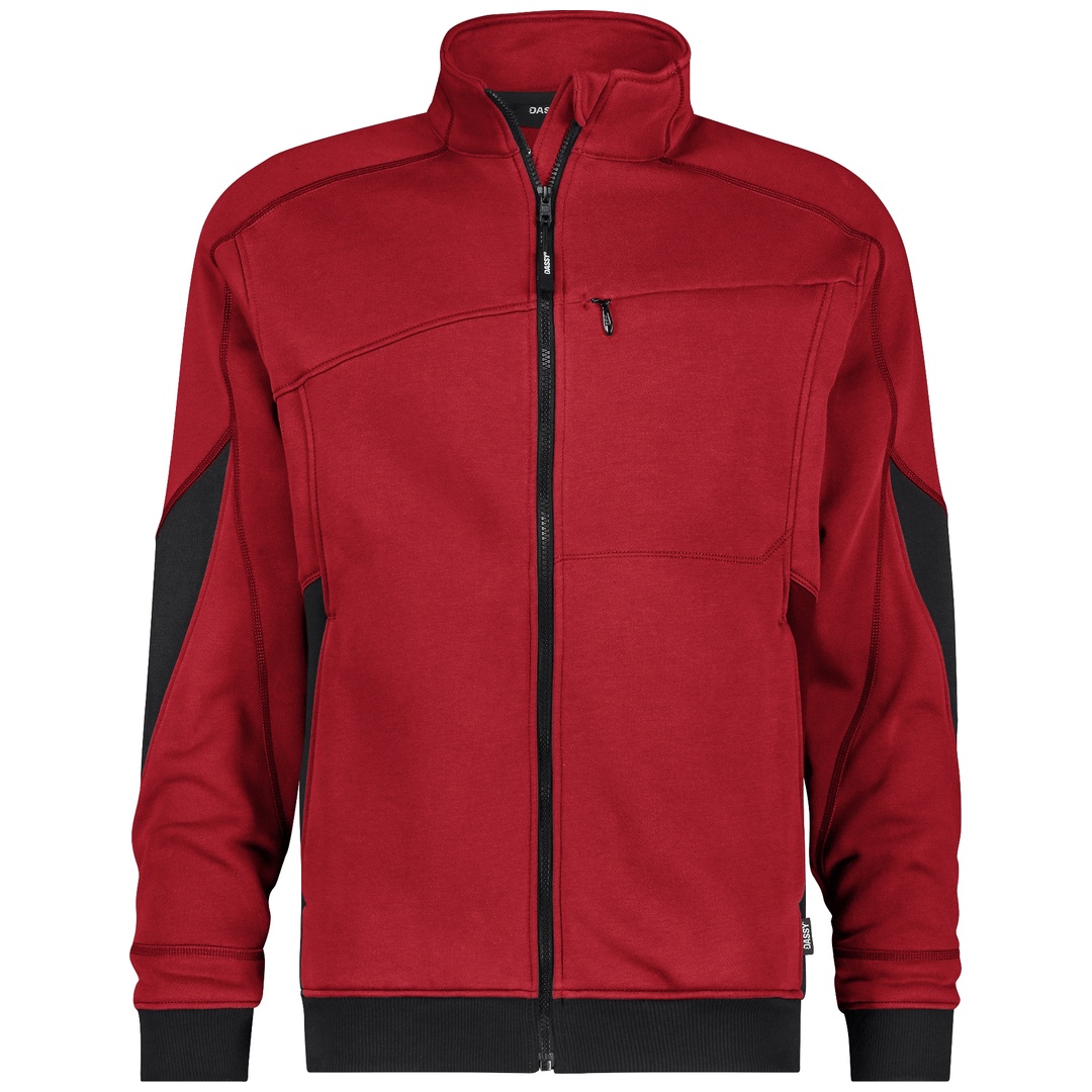 Dassy Sweatshirtjacke VELOX Next 300570 COPESRE80 Gr. 2XL rot/schwarz