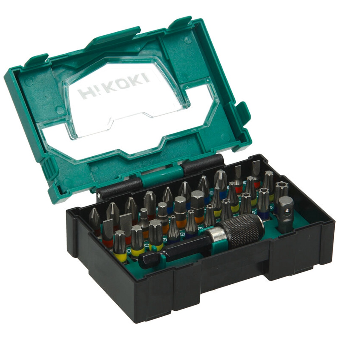HiKOKI Bit-Box 1/4, 32-tlg., 25mm, inkl. magnetischem Bithalter, Größe I