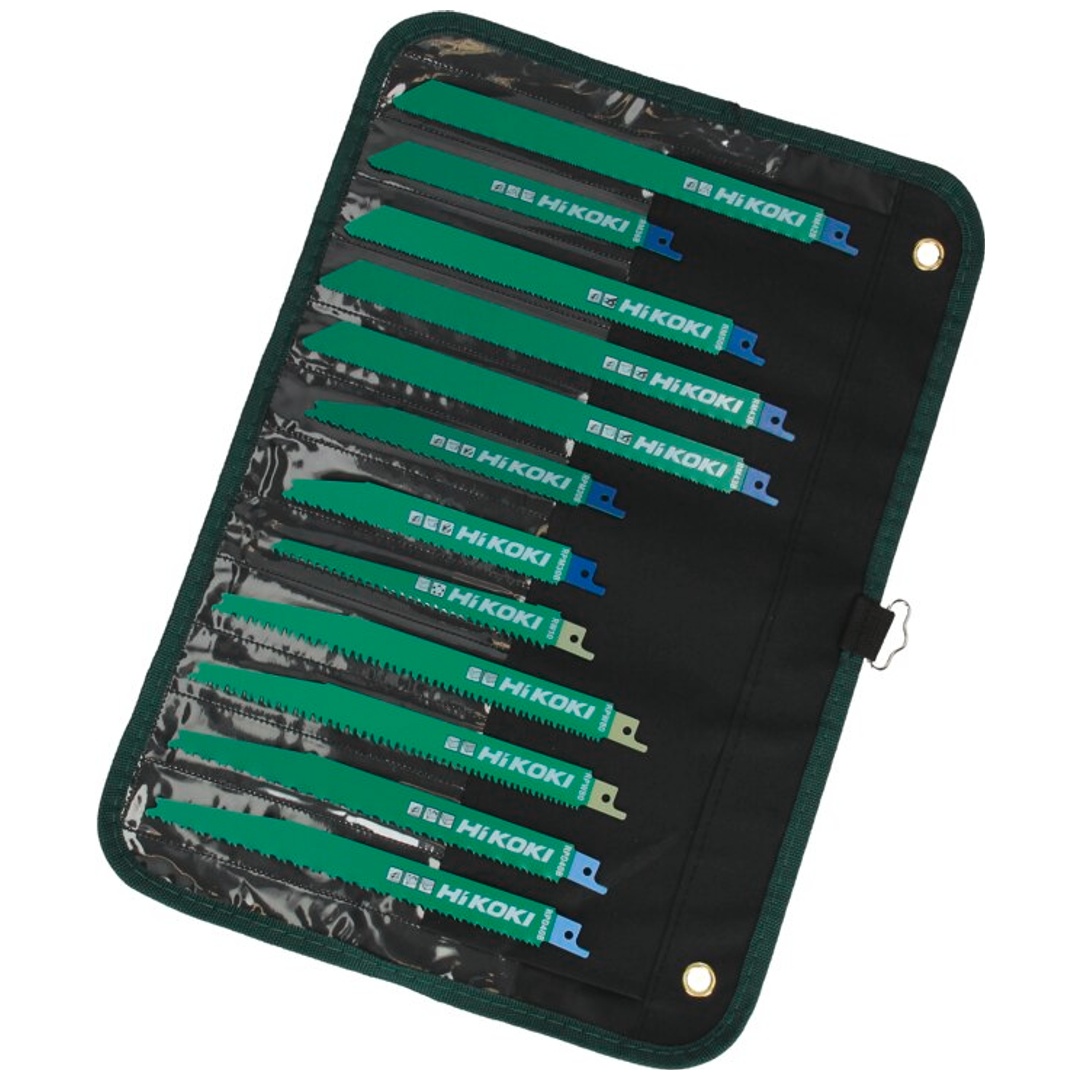 HiKOKI Säbelsägeblatt Set 12-tlg., in Rolltasche, Bi-Metall