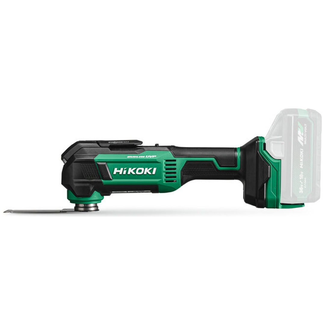 HiKOKI Akku-Multitool, vibrationsarm, 18 V Brushless, StarlockMax, incl. Zubehör, Koffer