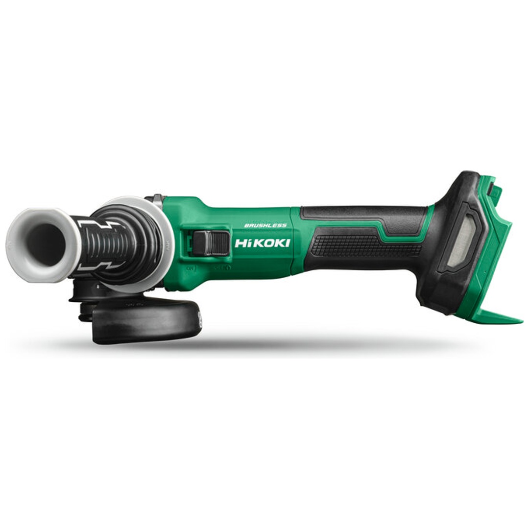 HiKOKI Akku-Winkelschleifer 18 V Brushless, 125 mm, mit Schiebeschalter und Bremse, incl. Zubehör, Koffer