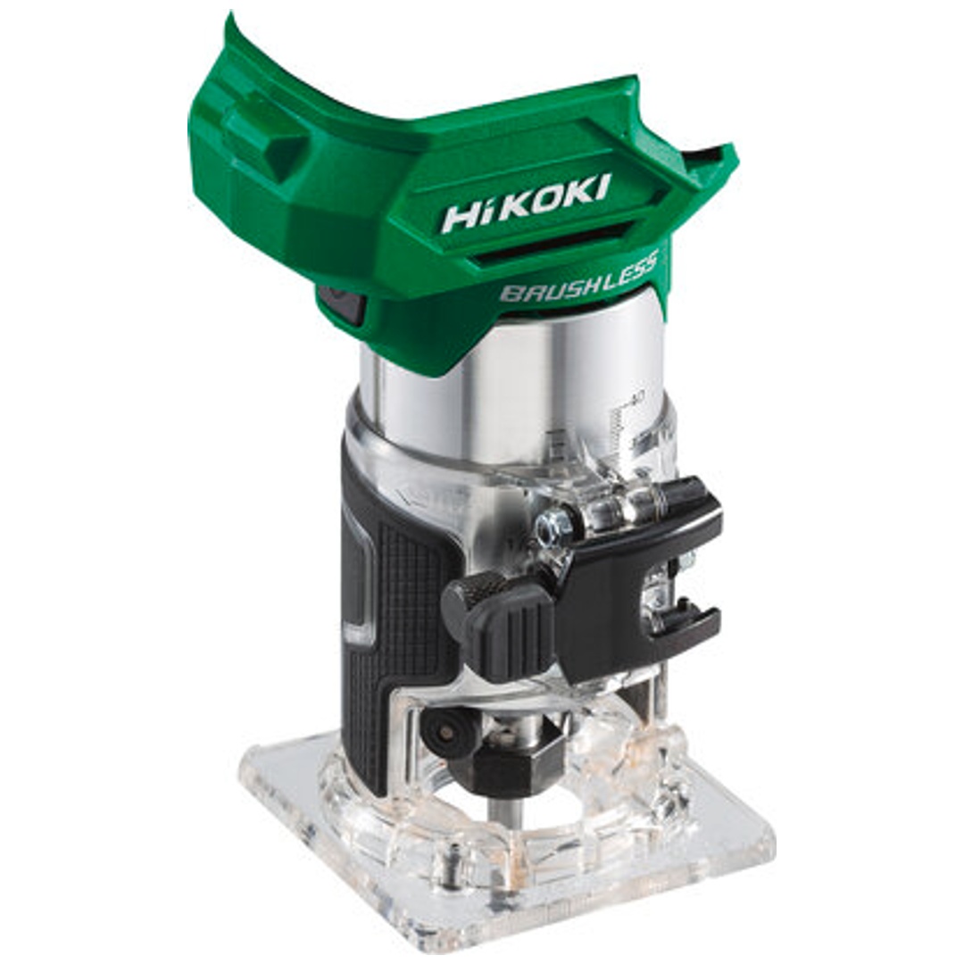 HiKOKI Akku-Kantenfräse 18 V Brushless, Spannzangen-Wechselfutter 6 und 8 mm, incl. Zubehör, Koffer
