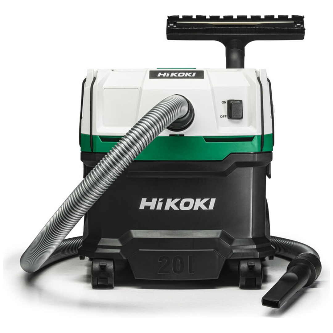 HiKOKI Nass- und Trockensauger, 20 l, L-Klasse-zertifiziert, incl. Zubehör, Karton