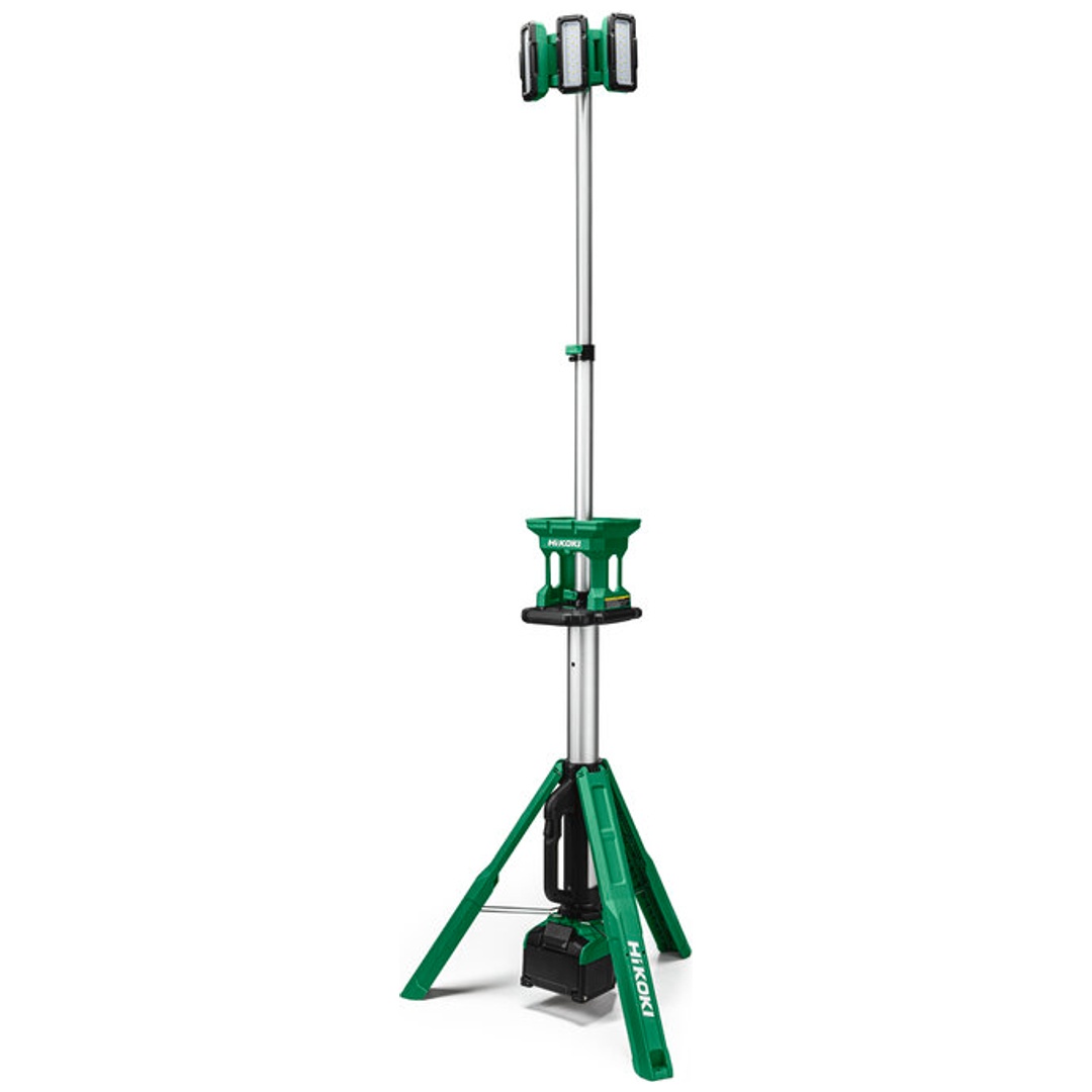 HiKOKI Akku-Baustellenstrahler 18 V, Stativ-Leuchte mit 4000 lm