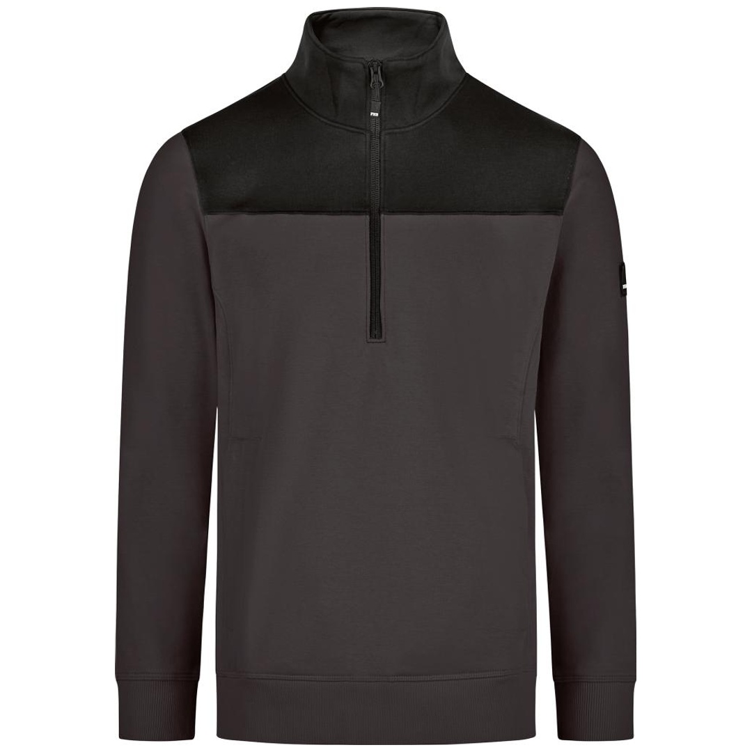 FHB ROB Zip-Sweatshirt, anthrazit-schwarz, Gr. XL