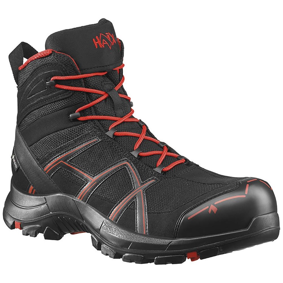 HAIX Sicherheitsstiefel Black Eagle Safety 40.1 Mid S3 ESD SRC DGUV Gr. 48,5 schwarz/rot