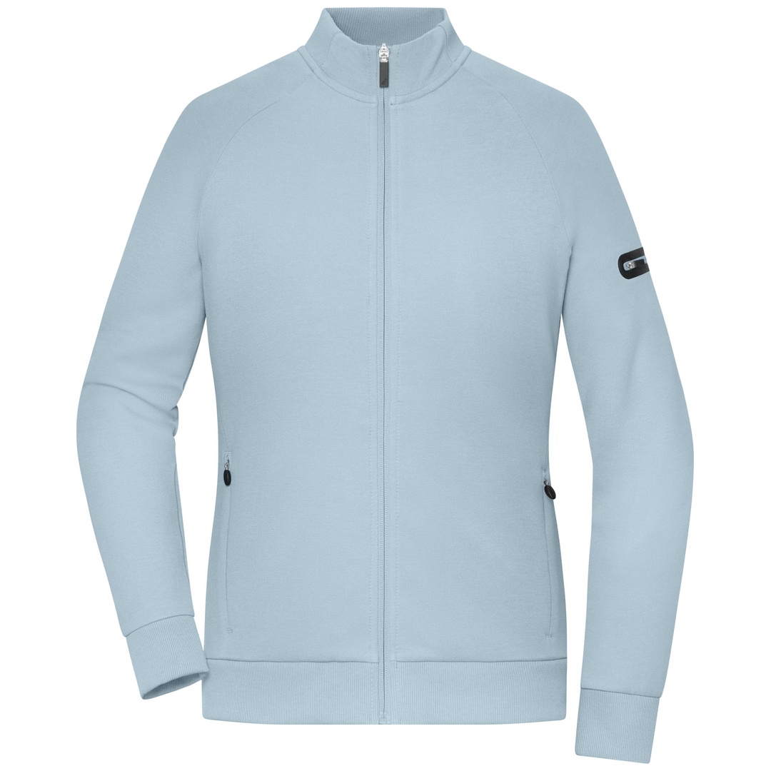 Daiber Ladies Zip Jacket Interlock OCS Blended & RCS 8053 Gr. XL milky blue