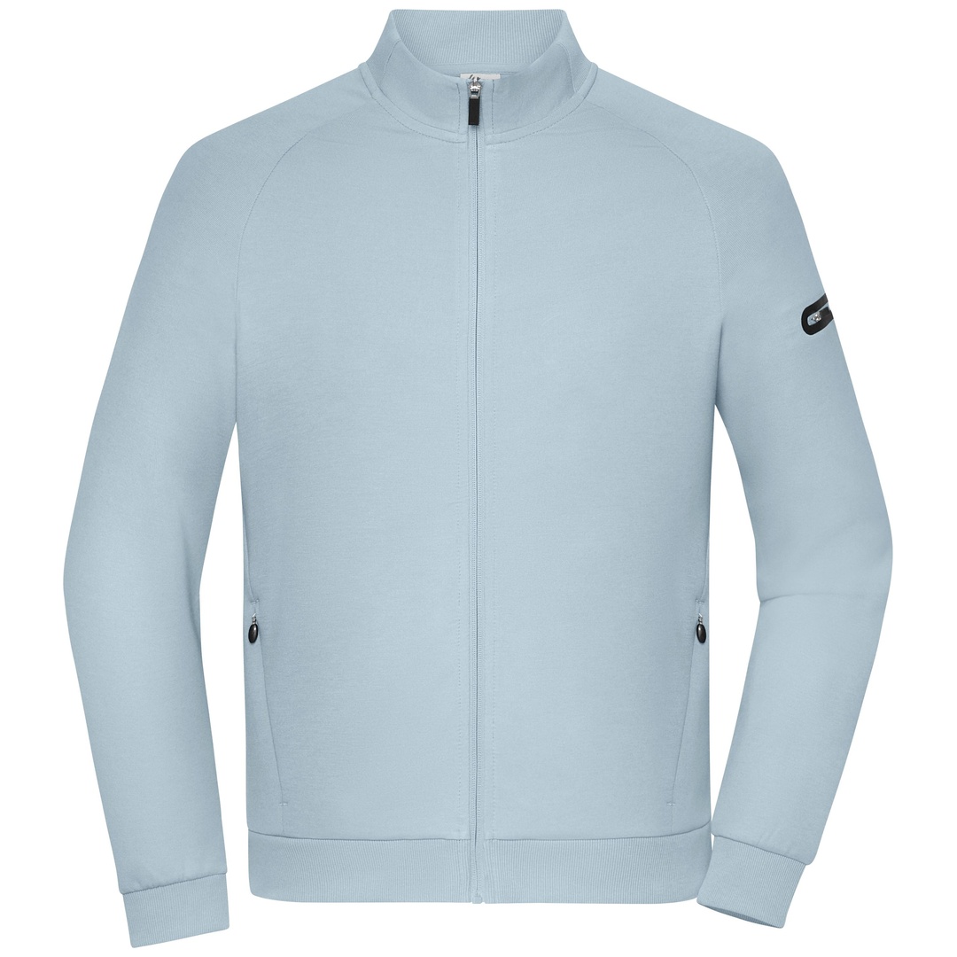 Daiber Mens Zip Jacket Interlock OCS Blended & RCS 8054 Gr. M milky blue