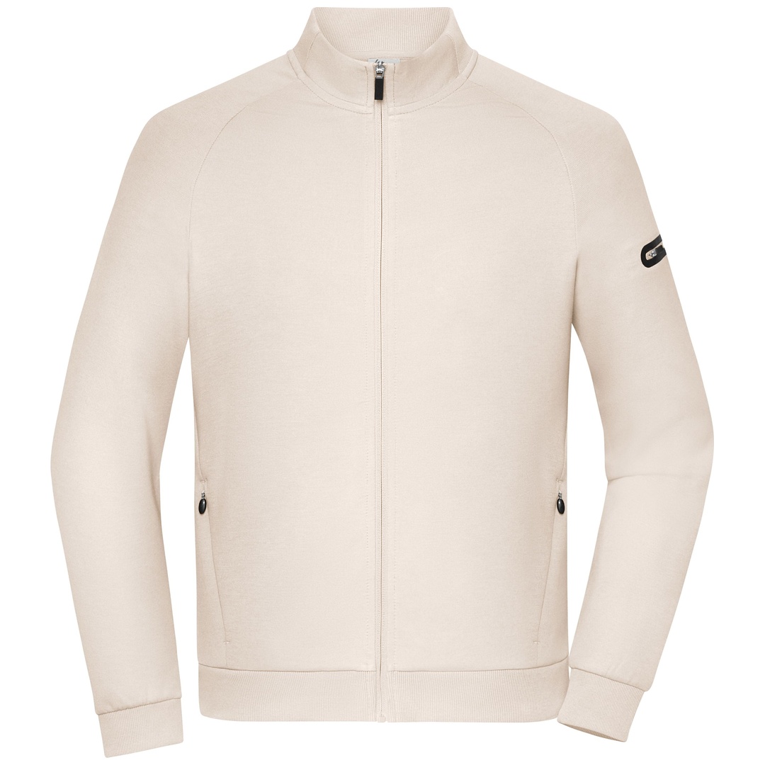 Daiber Mens Zip Jacket Interlock OCS Blended & RCS 8054 Gr. 3XL sandstone