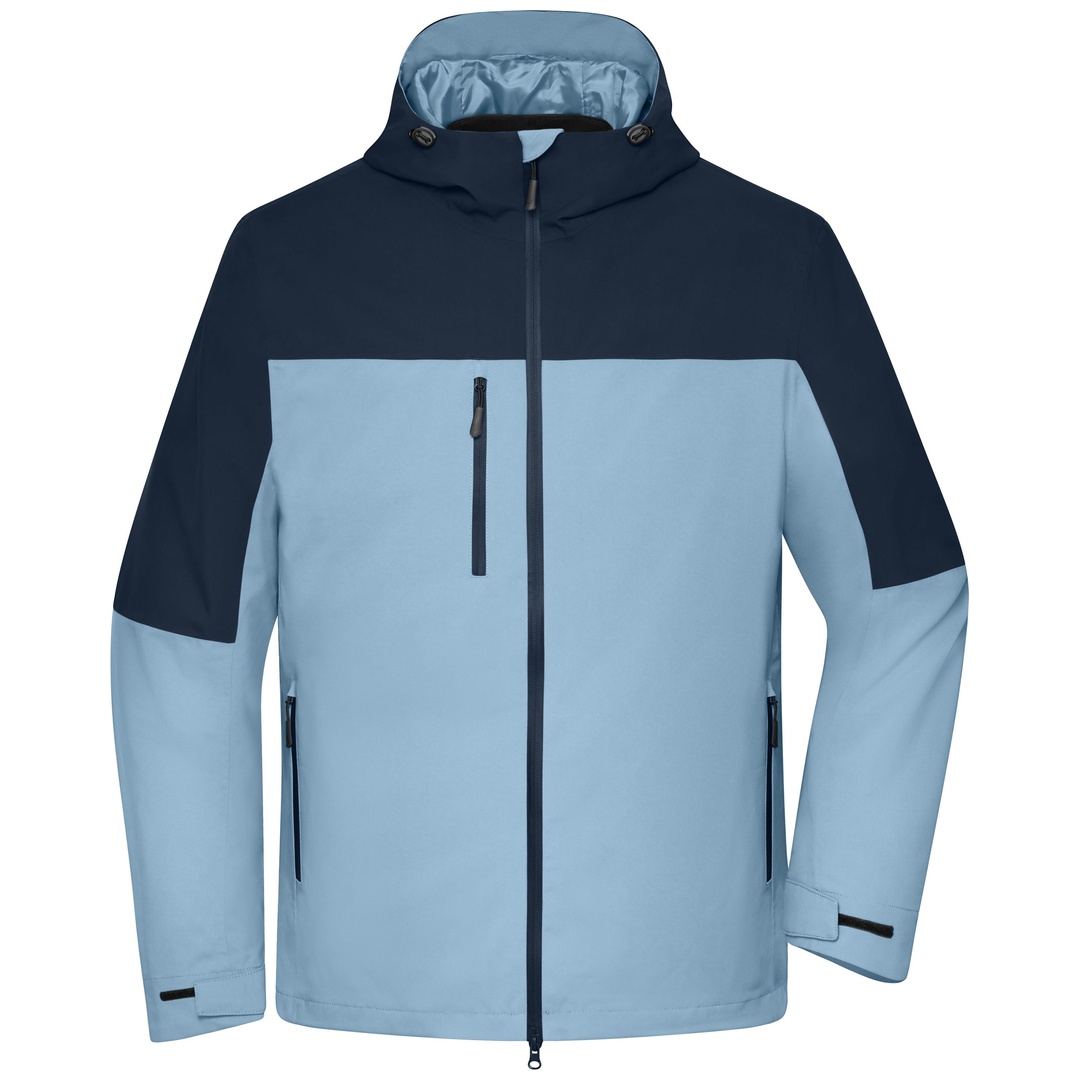 James & Nicholson 3-in-1-Außenjacke Herren JN1378 Gr. S milky-blue/navy