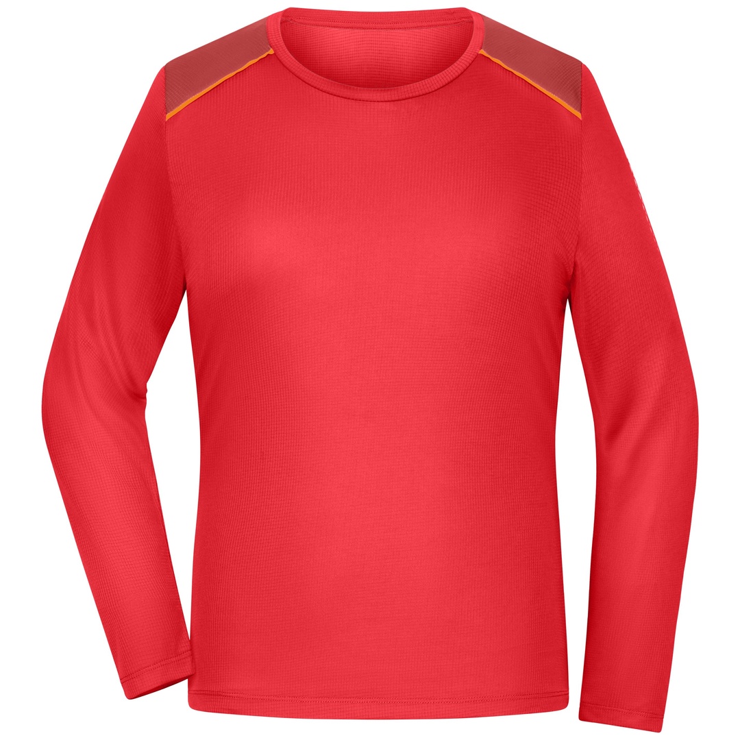 James & Nicholson Running Langarmshirt Damen JN1385 Gr. M spicy-orange