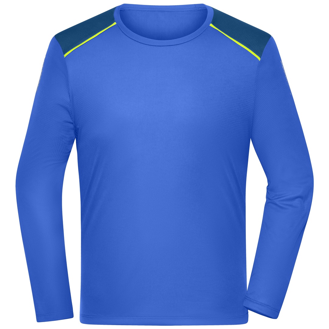 James & Nicholson Running Langarmshirt Herren JN1386 Gr. M peacock-blue