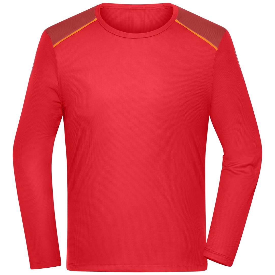 James & Nicholson Running Langarmshirt Herren JN1386 Gr. 2XL spicy-orange