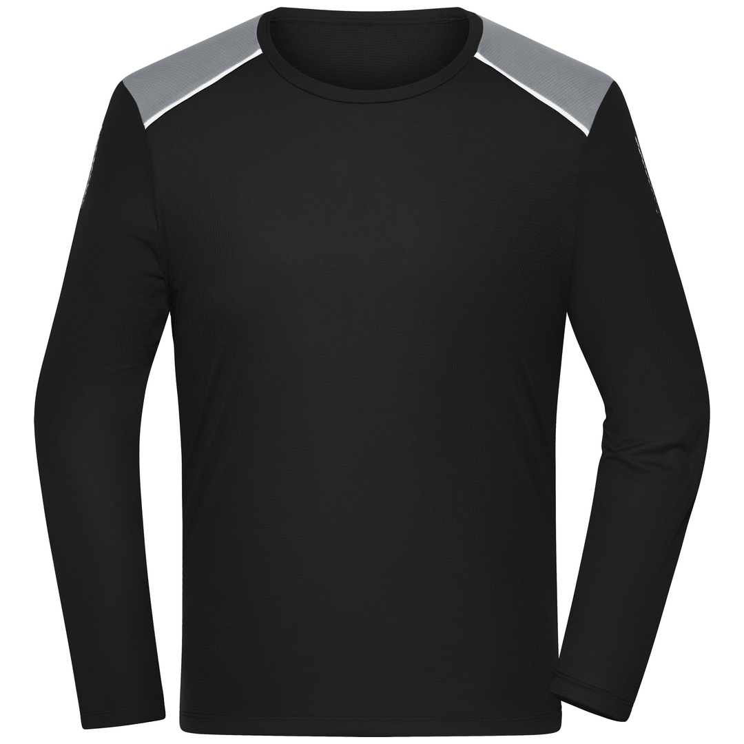 James & Nicholson Running Langarmshirt Herren JN1386 Gr. 2XL black