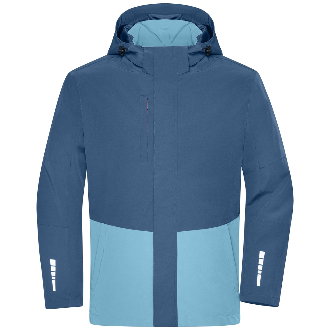 James & Nicholson Hardshell-Regenjacke JN1878 Gr. 3XL deep-blue/steel-blue