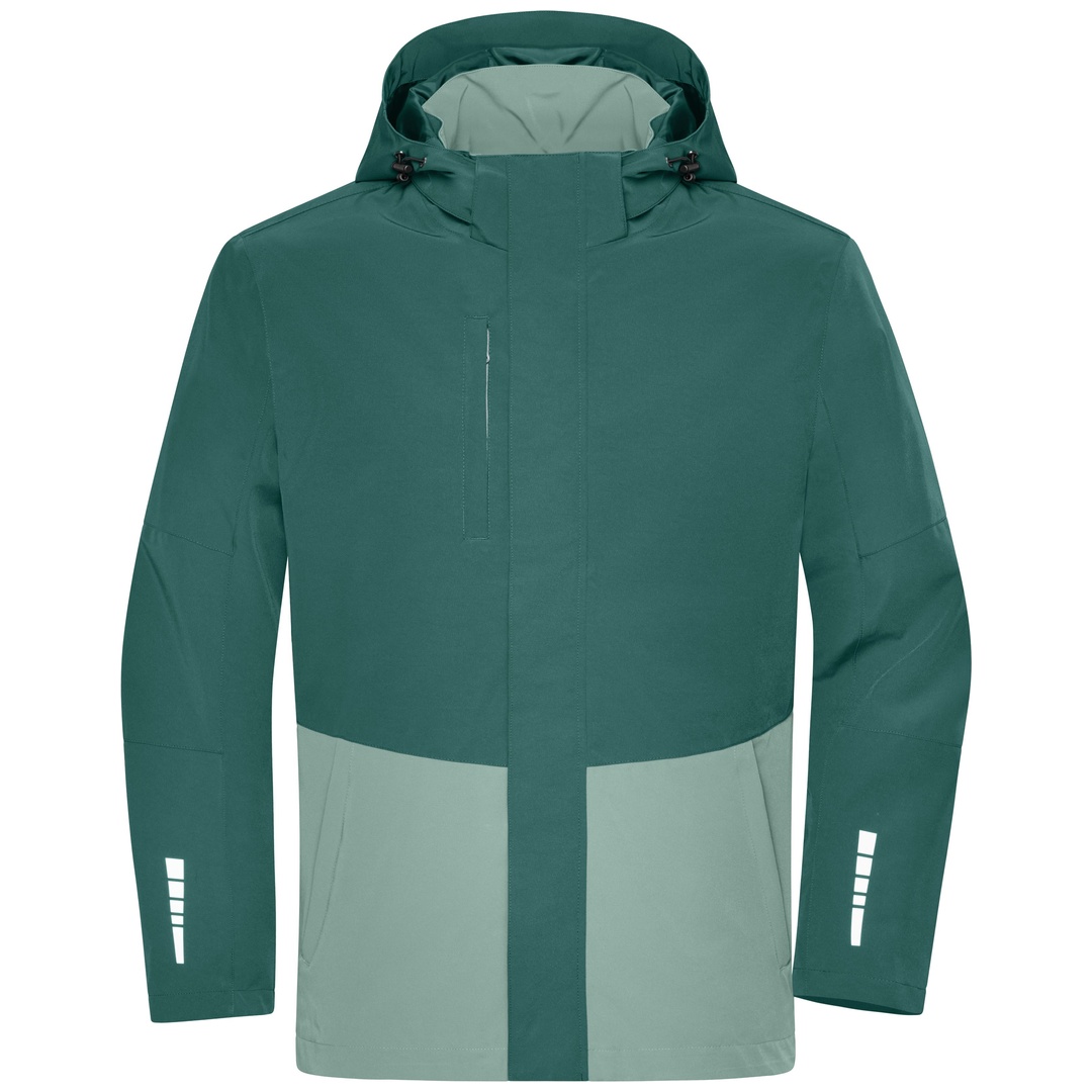 James & Nicholson Hardshell-Regenjacke JN1878 Gr. XS industrial-green/foggy-green
