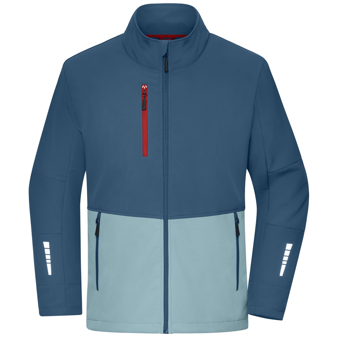James & Nicholson Softshelljacke JN1886 Gr. S deep-blue/steel-blue