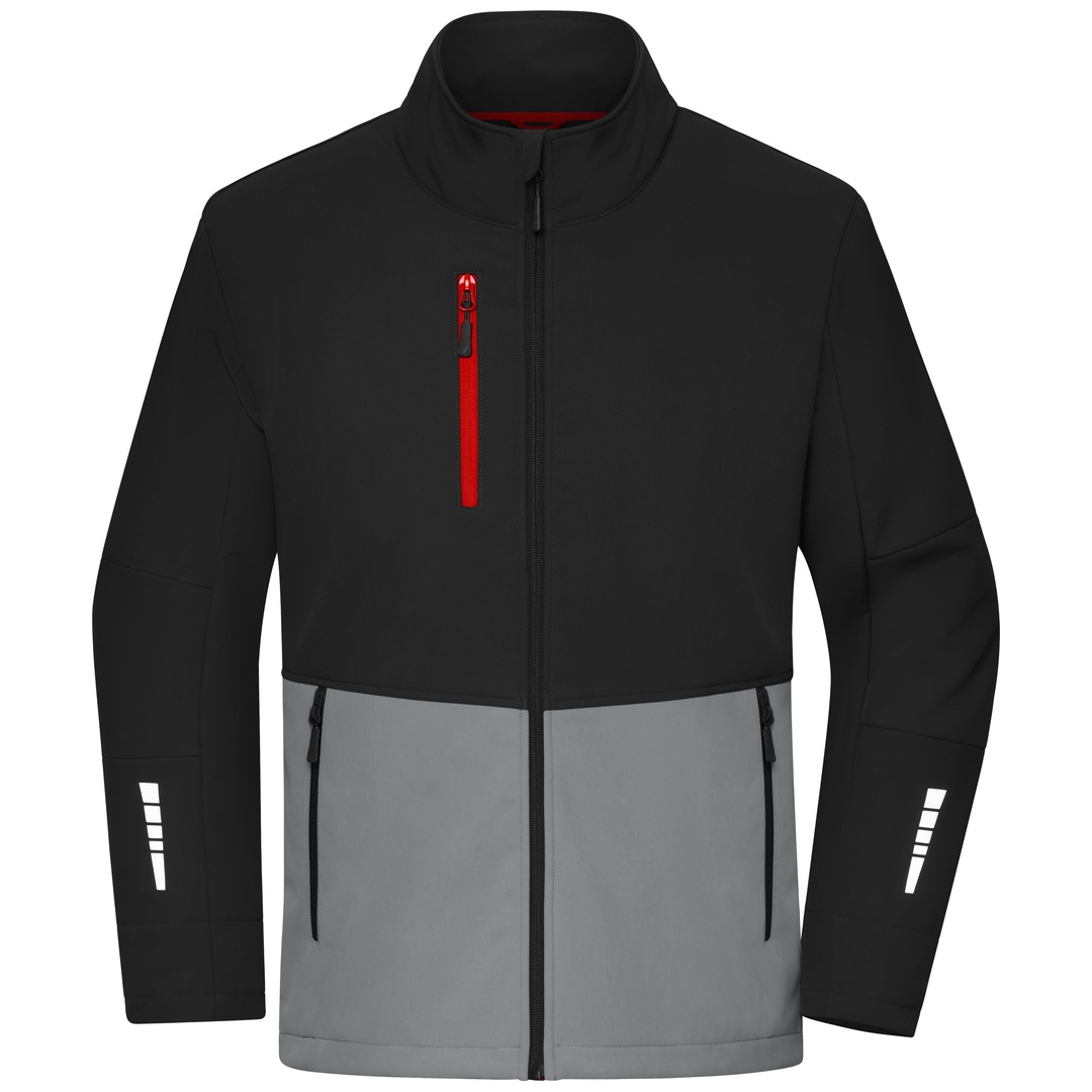 James & Nicholson Softshelljacke JN1886 Gr. 2XL black/metal-grey