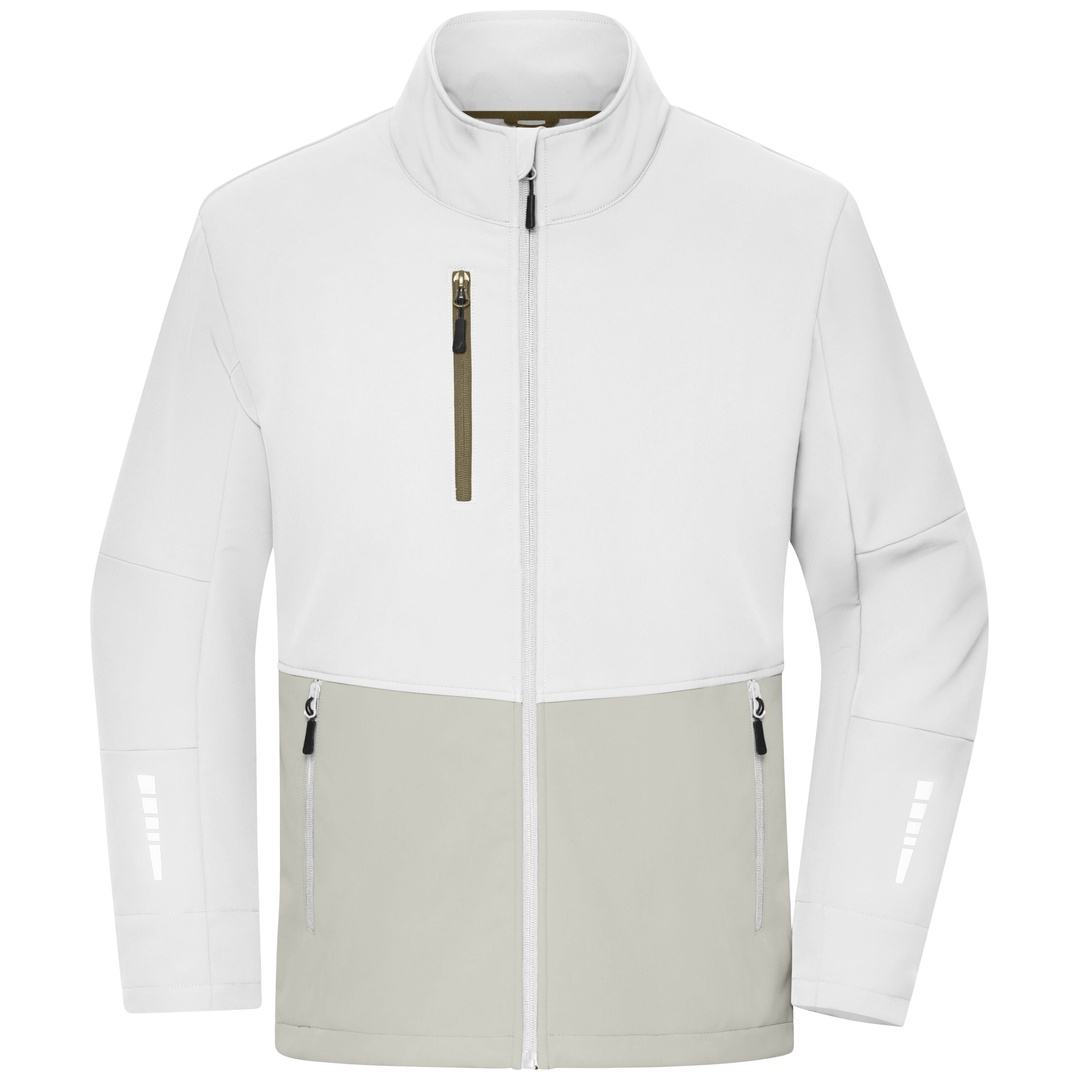 James & Nicholson Softshelljacke JN1886 Gr. 3XL white/cement