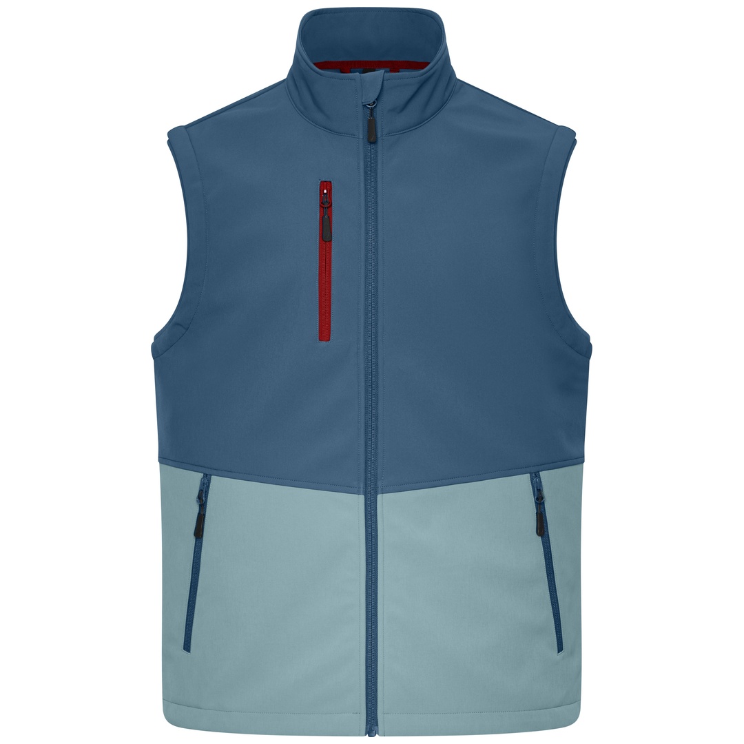 James & Nicholson Softshellweste Workwear JN1888 Gr. 4XL deep-blue/steel-blue