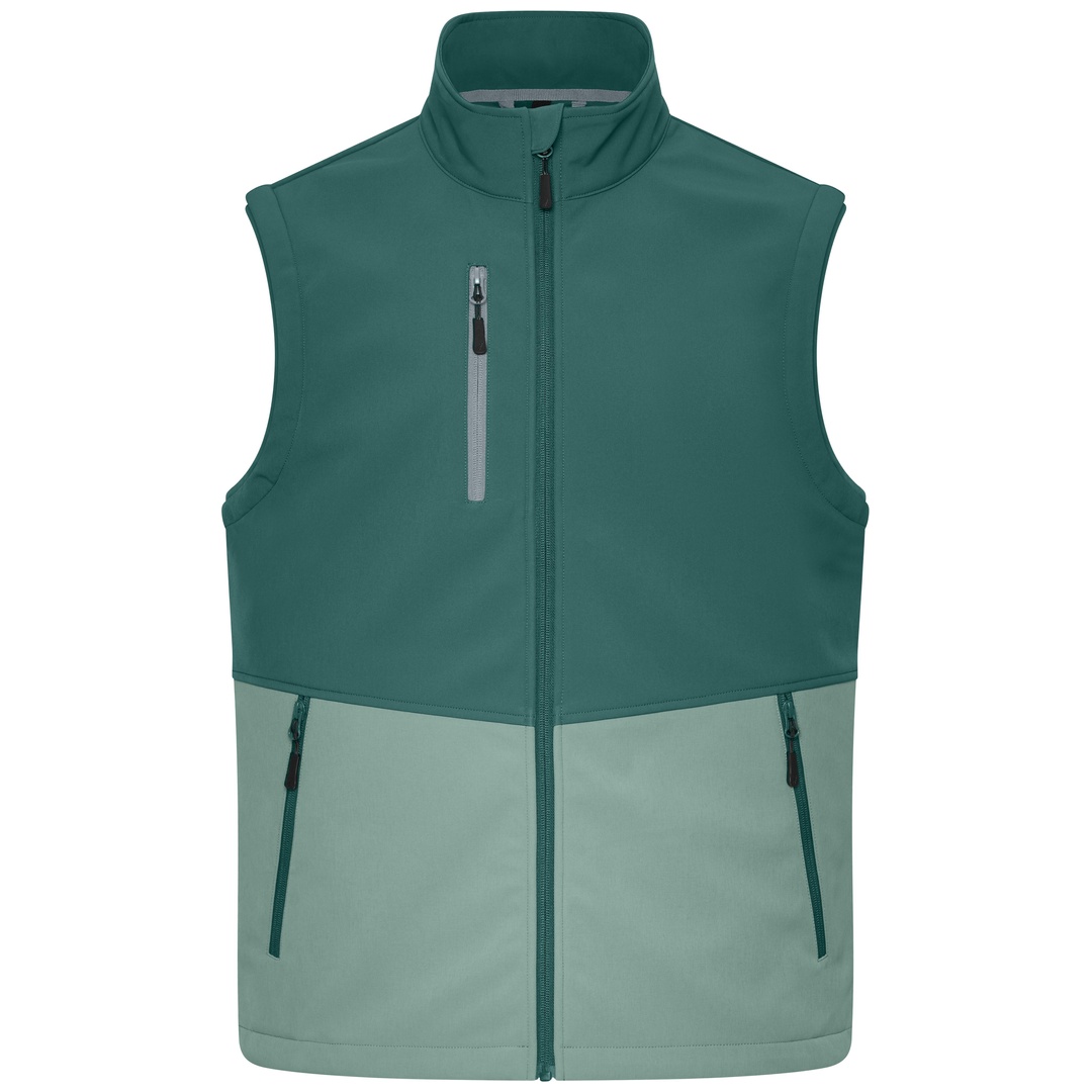 James & Nicholson Softshellweste Workwear JN1888 Gr. 2XL industrial-green/foggy-green