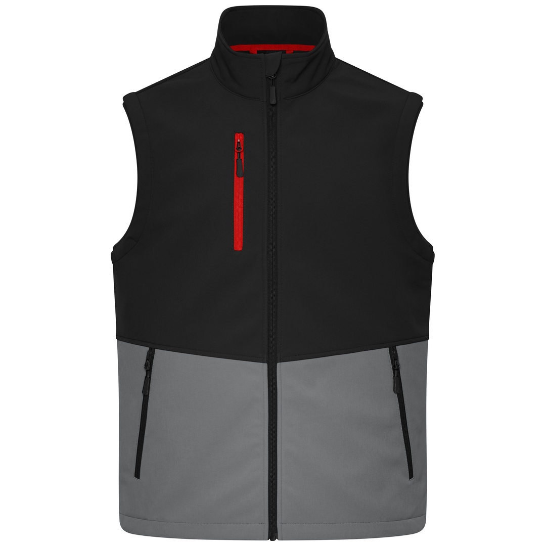 James & Nicholson Softshellweste Workwear JN1888 Gr. 2XL black/metal-grey