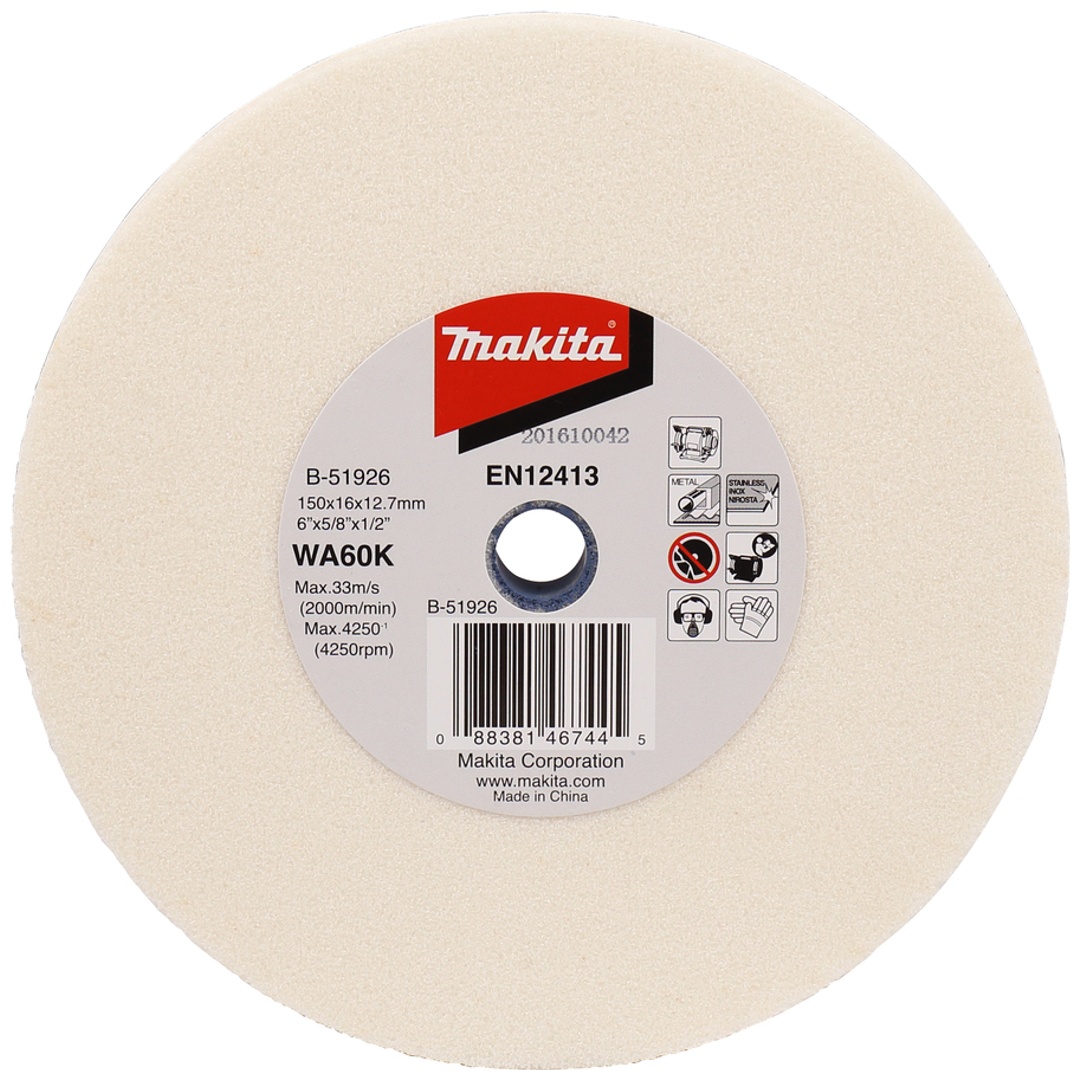 Makita Schleifscheibe 150x16x12,7 mm, WA60K, EN12413, Max. 4.250 U/min