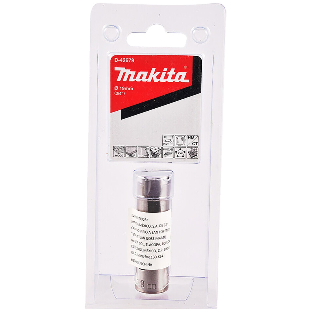 Makita Lochsäge Ø 19 mm, Mehrzweck HM, Schnitttiefe 50 mm, Holz/Kunststoff/Gipskarton/Eternit/Keramikfliesen/Porenbeton