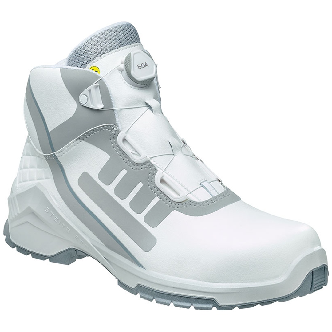Steitz Secura Sicherheitsstiefel VD 3870 Boa SST S2 SRC CI HRO ESD XB Gr. 48 weiß