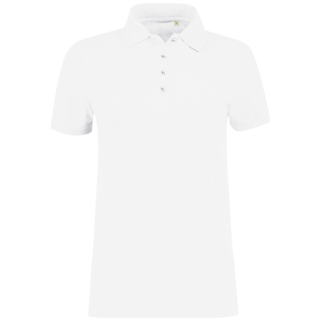 HAKRO Poloshirt Damen Heavy MIKRALINAR ECO #303 Gr. L weiß