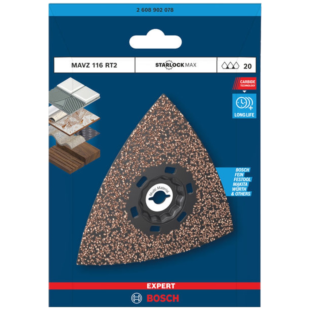 Bosch EXPERT Schleifplatte MAVZ 116 RT2, 116 mm