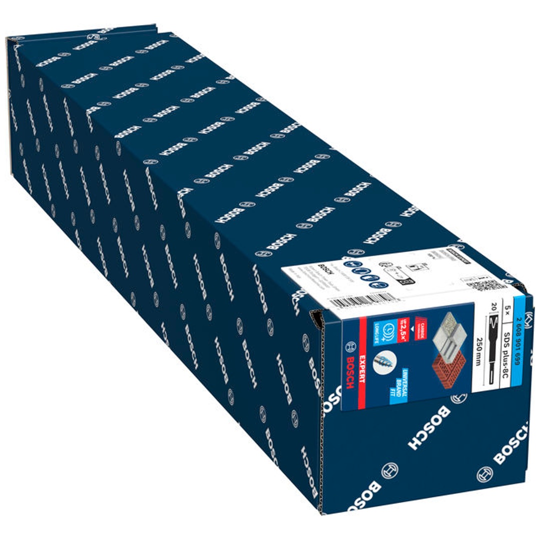 Bosch EXPERT Flachmeißel SDS plus-8C, 20 x 250 mm, 5-tlg.