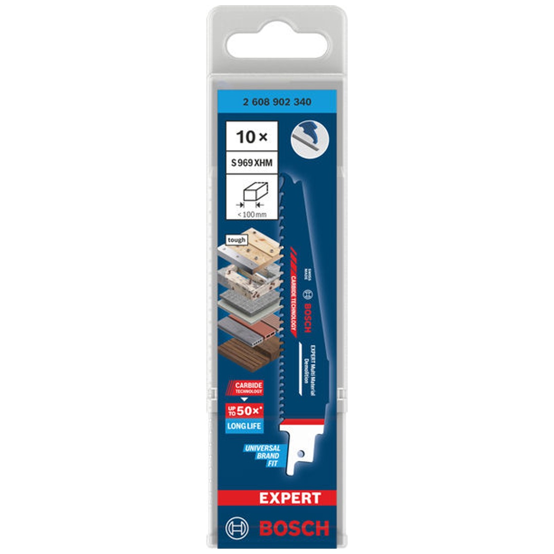 Bosch EXPERT Säbelsägeblatt Multi Material Demolition S969XHM, 10-tlg.