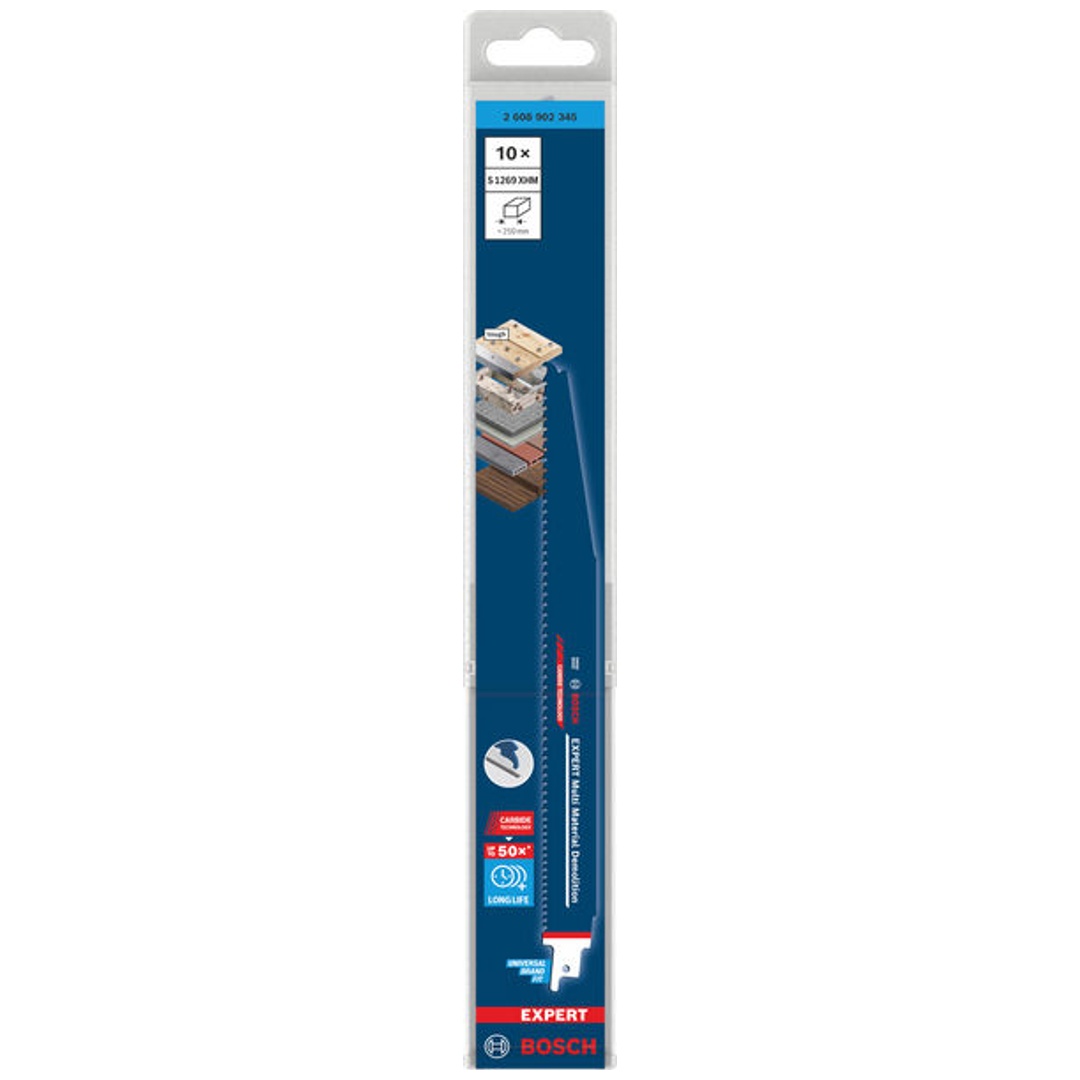 Bosch EXPERT Säbelsägeblatt Multi Material Demolition S1269XHM, 10-tlg.