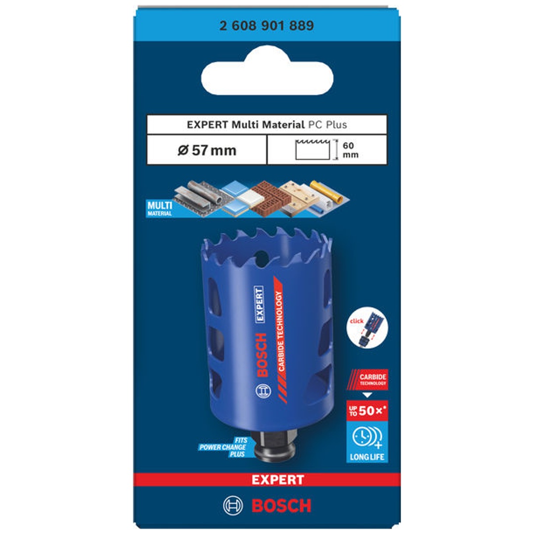 Bosch EXPERT Lochsäge Multi Material Power Change Plus, 57 x 60 mm