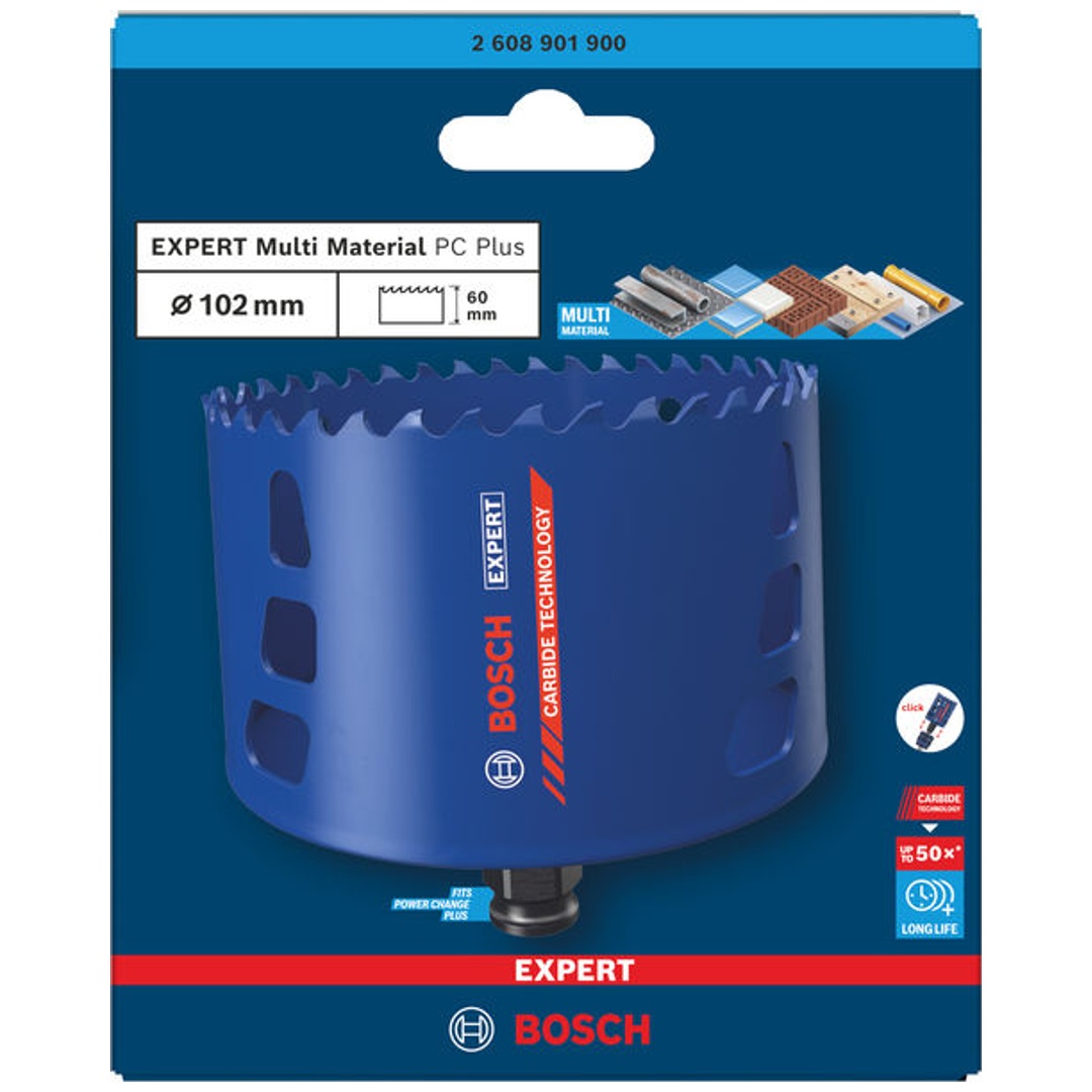 Bosch EXPERT Lochsäge Multi Material Power Change Plus, 102 x 60 mm