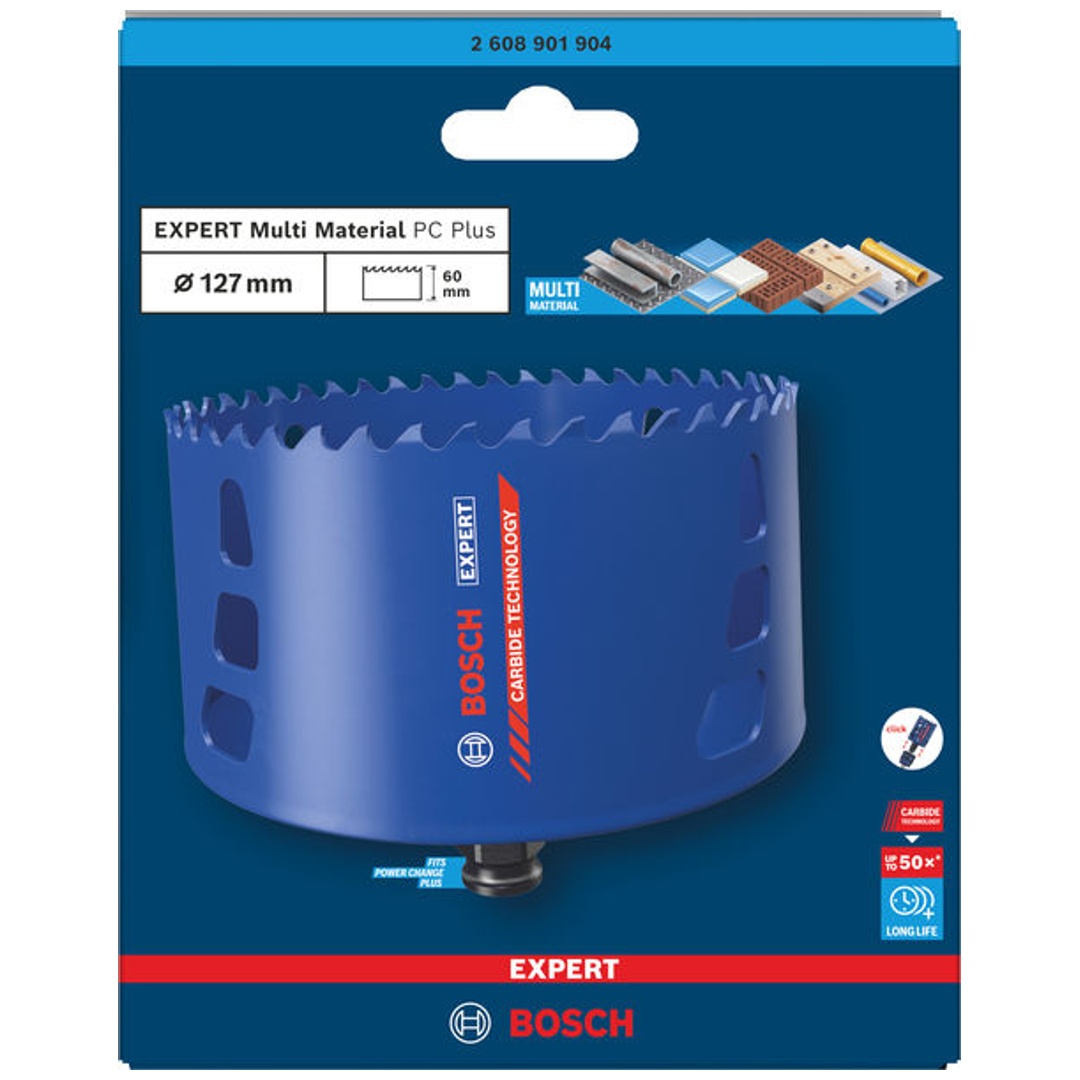 Bosch EXPERT Lochsäge Multi Material Power Change Plus, 127 x 60 mm
