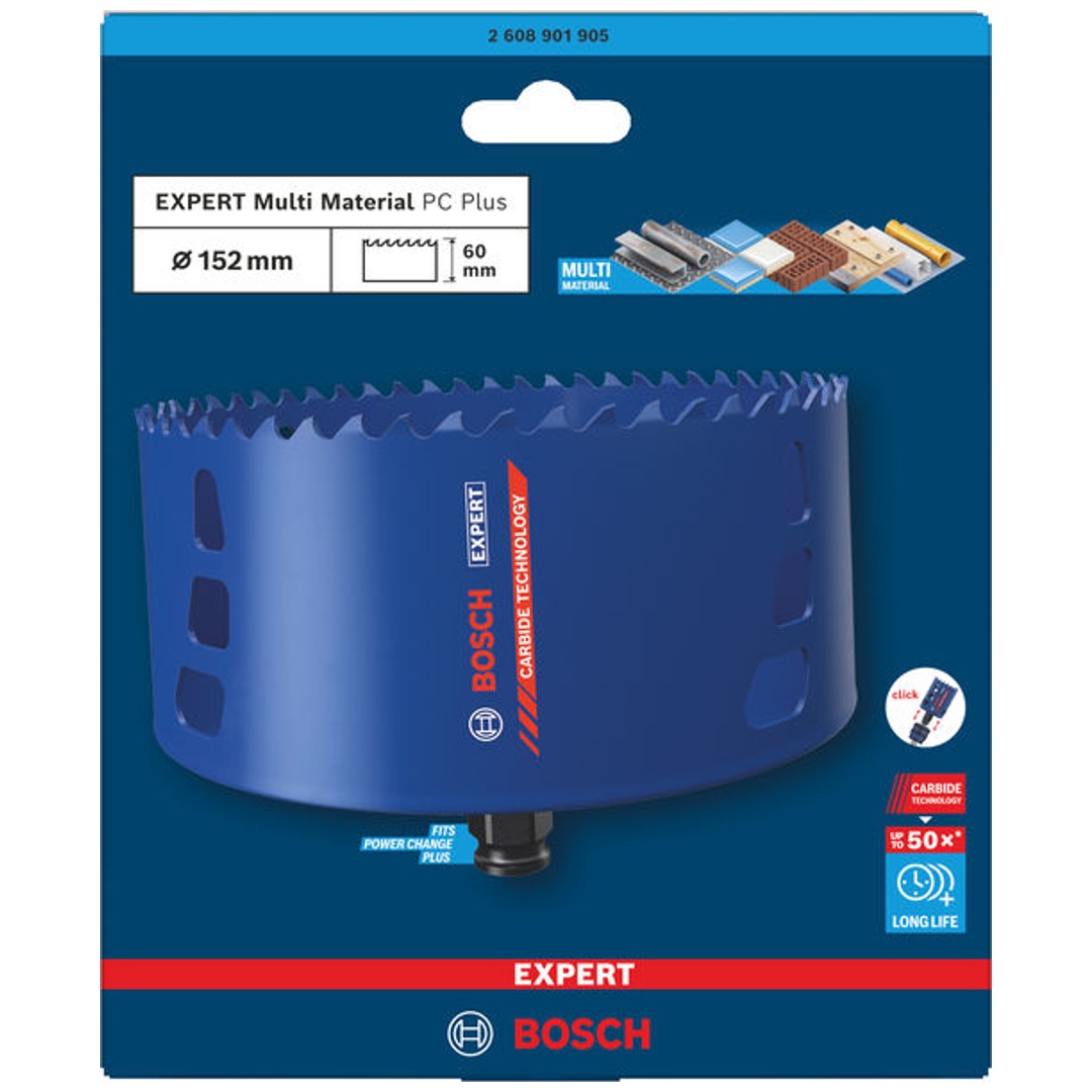 Bosch EXPERT Lochsäge Multi Material Power Change Plus, 152 x 60 mm