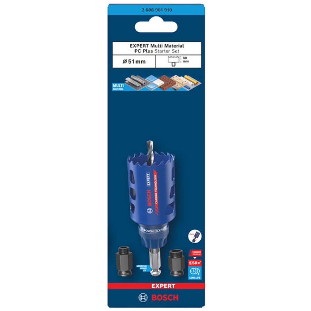 Bosch EXPERT Lochsäge Multi Material Power Change Plus Kit, 51 x 60 mm