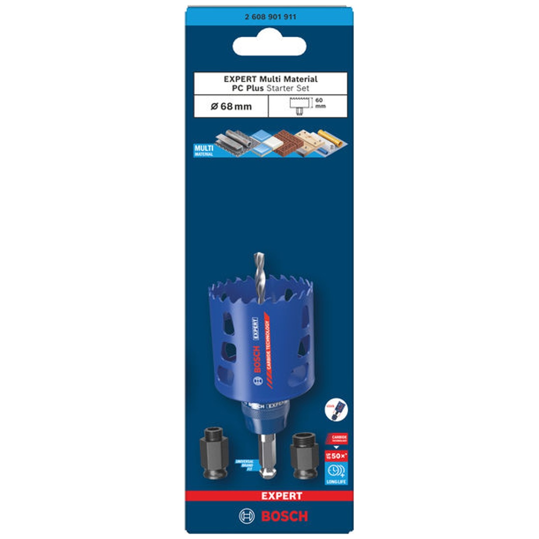 Bosch EXPERT Lochsäge Multi Material Power Change Plus Kit, 68 x 60 mm