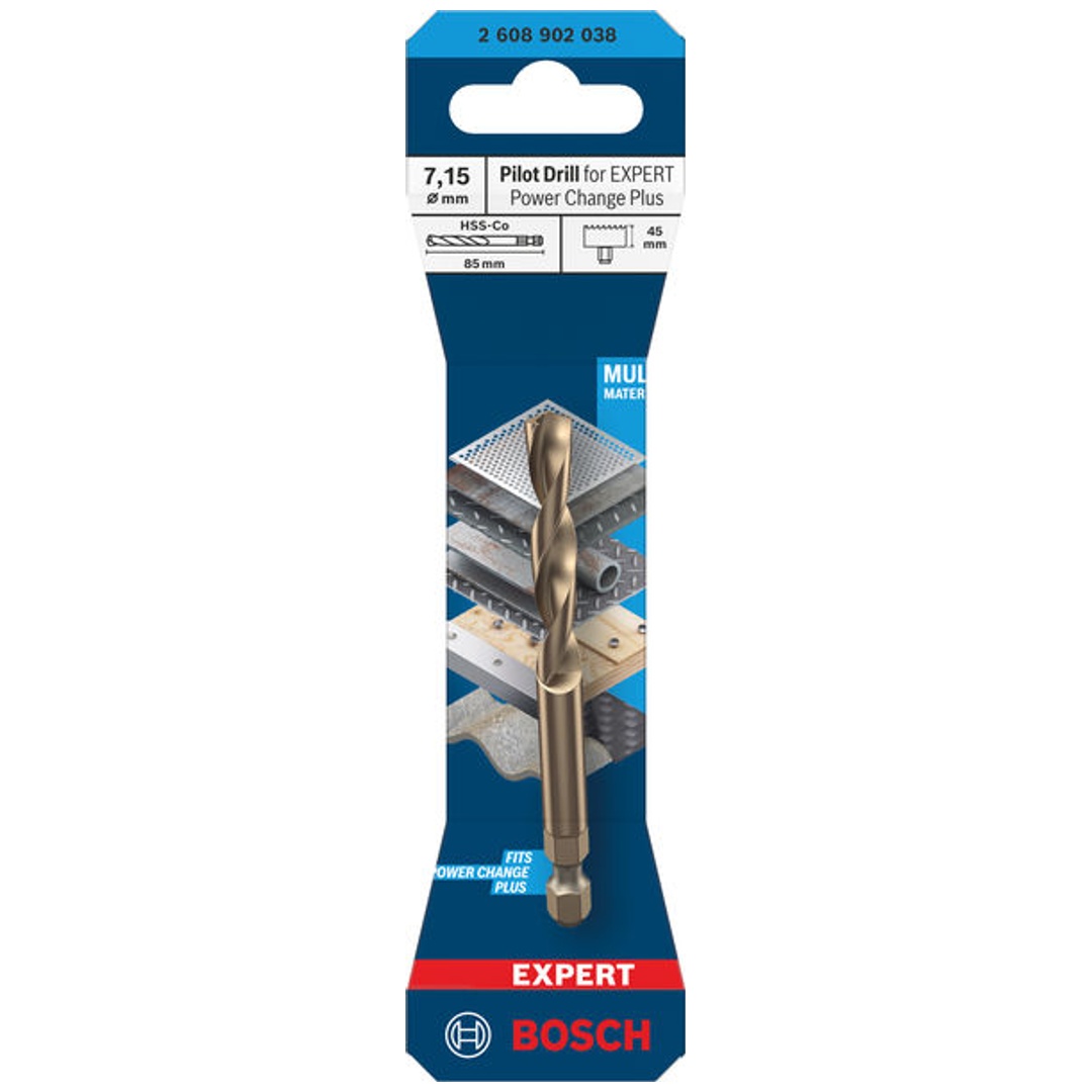 Bosch Zentrierbohrer für EXPERT Power Change Plus, HSS-Co, Ø7.15 x 44 x 85 mm