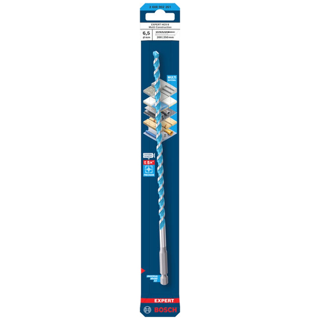 Bosch EXPERT Bohrer HEX-9 Multi Construction, 6,5 x 200 x 250 mm
