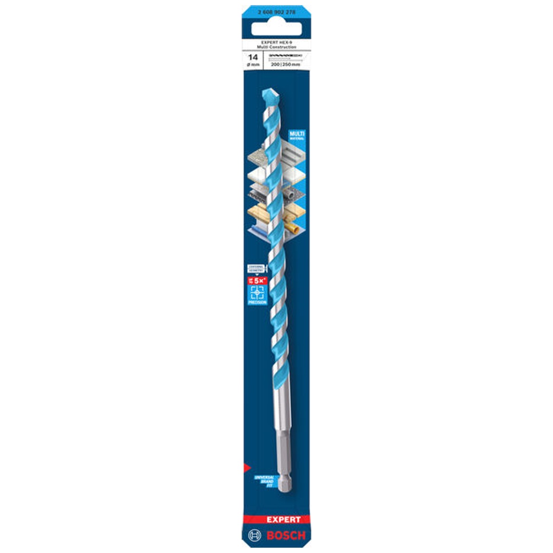 Bosch EXPERT Bohrer HEX-9 Multi Construction, 14 x 200 x 250 mm