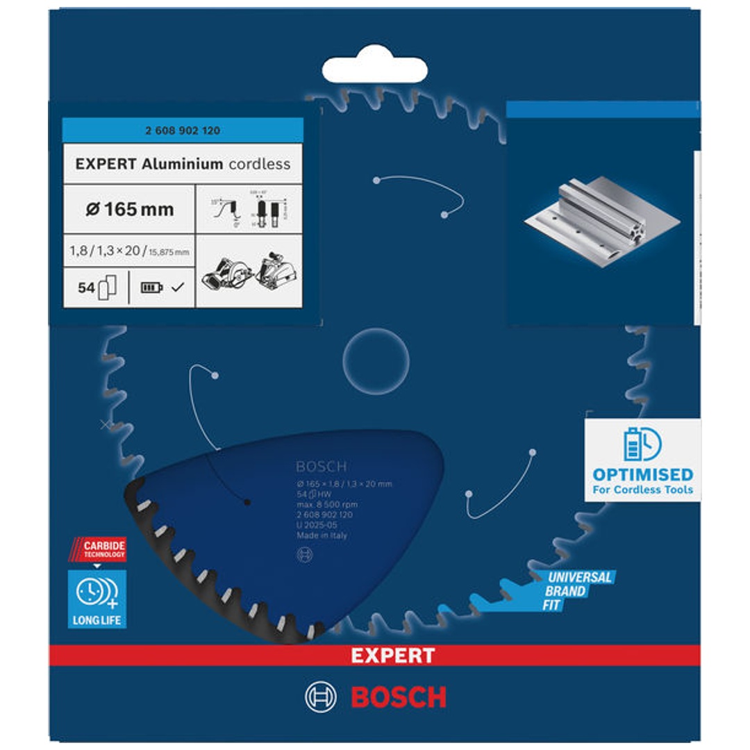 Bosch EXPERT Kreissägeblatt Aluminium, 165x20 mm, Z54
