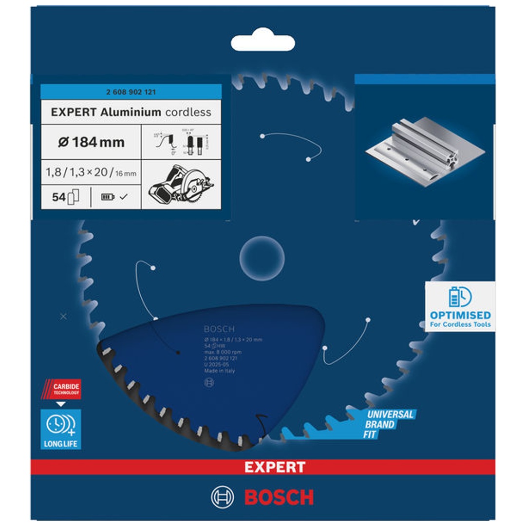 Bosch EXPERT Kreissägeblatt Aluminium, 184x20 mm, Z54