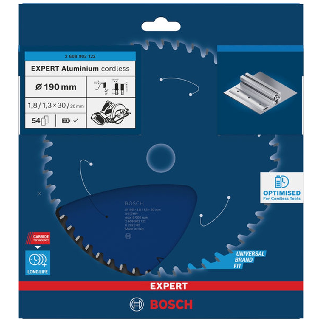 Bosch EXPERT Kreissägeblatt Aluminium, 190x30 mm, Z54