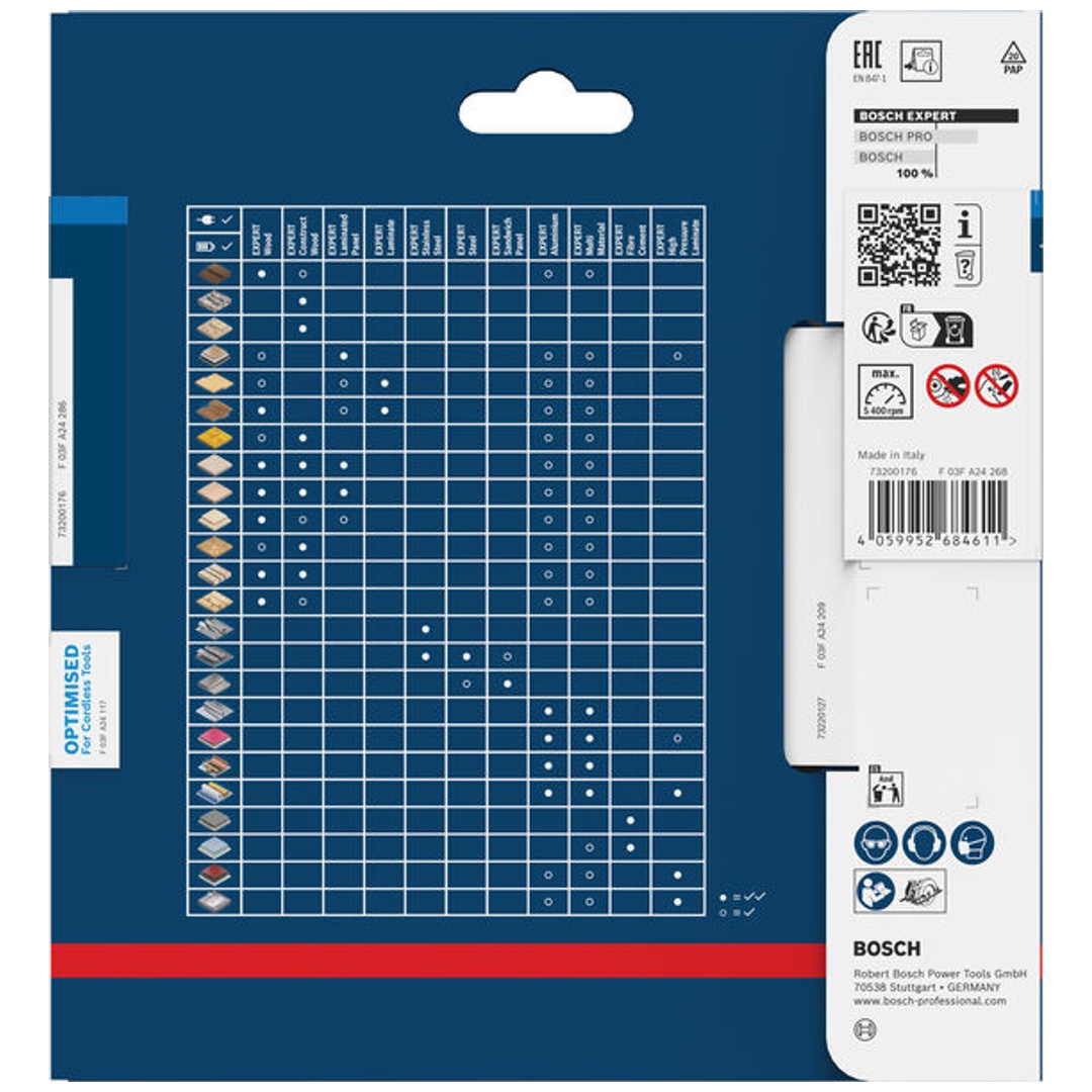 Bosch EXPERT Kreissägeblatt Stainless Steel, 140x20 mm, Z30